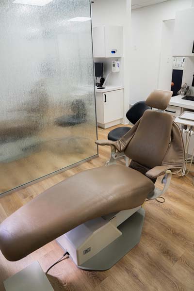 dental chair inside the office of North Texas Smiles in Fort Worth, TX