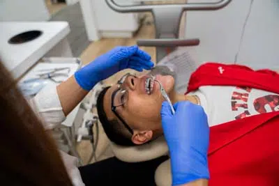 young patient receiving dental care at North Texas Smiles in Fort Worth, TX